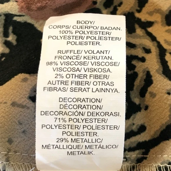 Lucky Brand Floral Sheer Sleeves Tie Top - Picture 5 of 7